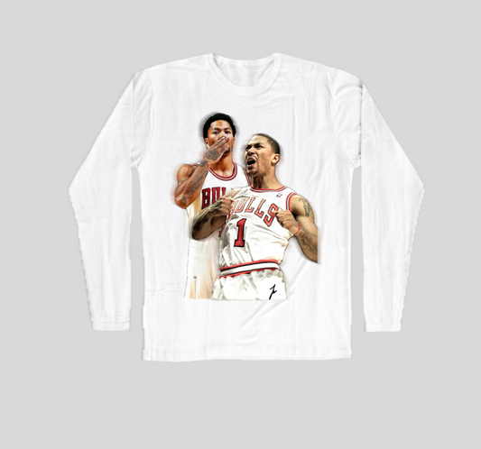 Derrick Rose LS Tee-white