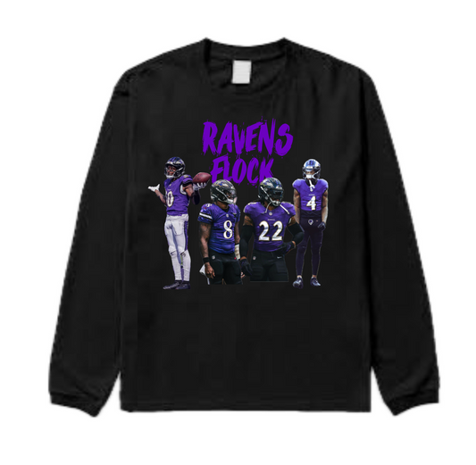 Ravens Flock LS tee