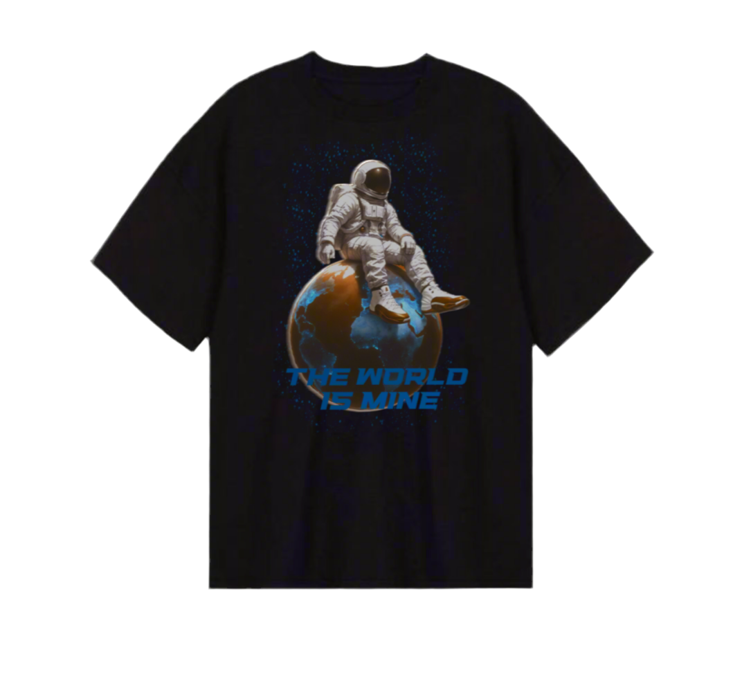 World is Mine ultra cotton Tee-black