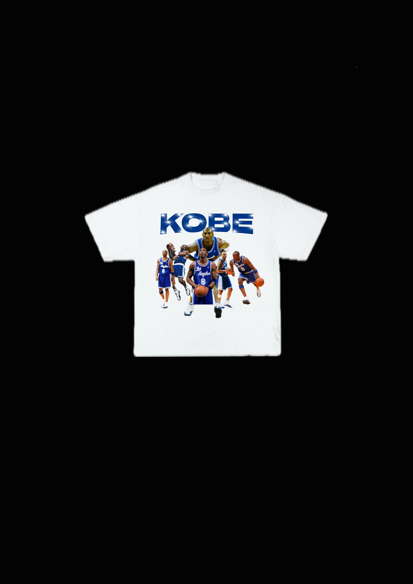 Kobe French Blue tee-white